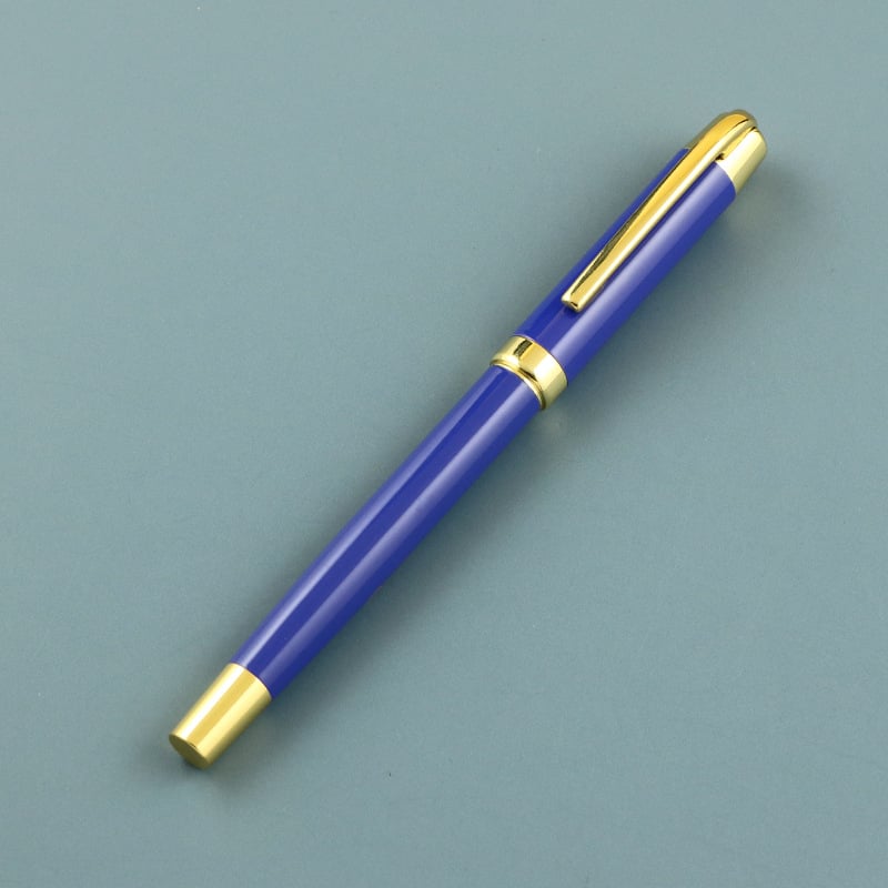 Fém golyóstoll SY-480 rácsmintás tokkal és céges logó nyomtatási lehetőséggel; hegye 1.0 mm vagy 0.7 mm; fémtest; egyedi feldolgozás