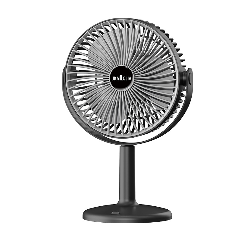 Stolni ventilator s noćnim svjetlom, USB napajanje, ugrađena baterija 1000–1200 mAh, 3 lopatice, 5 brzina, brushless motor