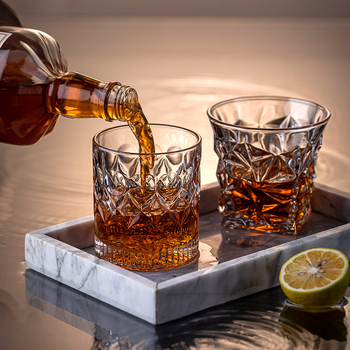 Set čaša za whisky - staklo, kapacitet 401–500 ml, 6–10 kom, moderni minimalistički stil, kartonska kutija