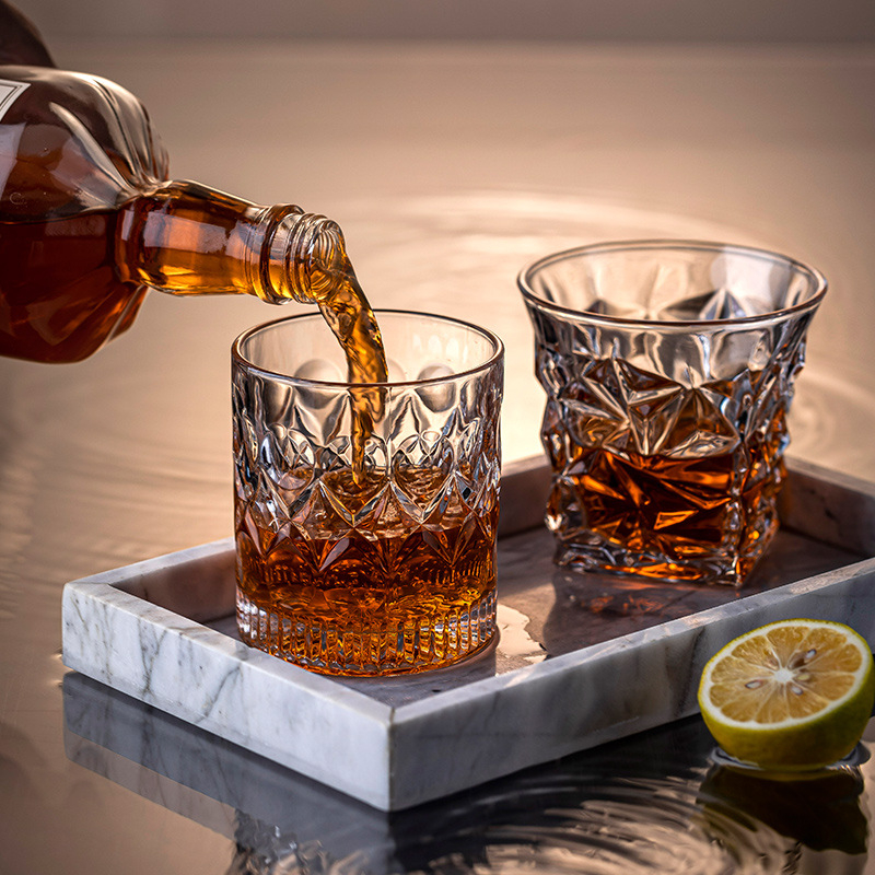 Set čaša za whisky - staklo, kapacitet 401–500 ml, 6–10 kom, moderni minimalistički stil, kartonska kutija