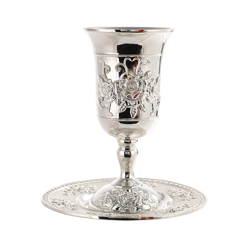 Set za vino s pladnjem za čaše — cinkov legura, lagani luksuzni retro stil, premium kvaliteta, lansiran ljeta 2023