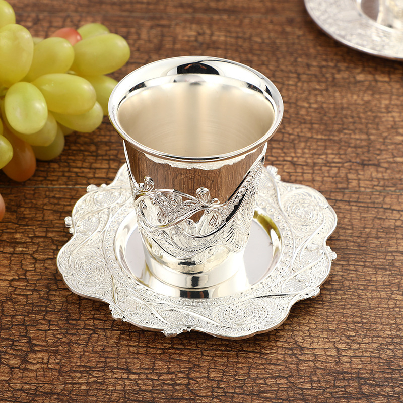 Set za vino s pladnjem za čaše — cinkov legura, lagani luksuzni retro stil, premium kvaliteta, lansiran ljeta 2023