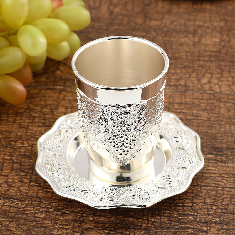 Set za vino s pladnjem za čaše — cinkov legura, lagani luksuzni retro stil, premium kvaliteta, lansiran ljeta 2023