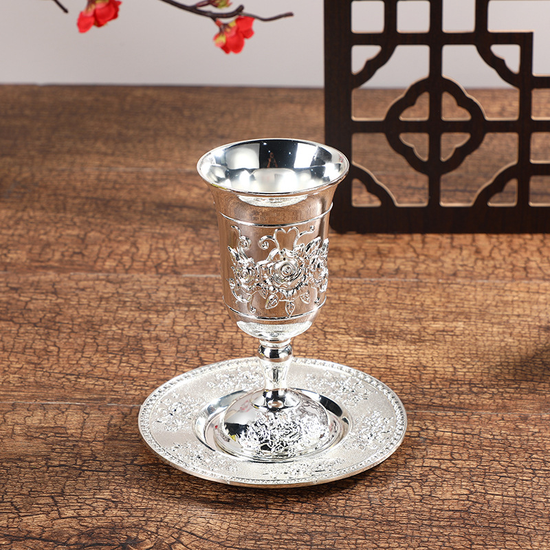 Set za vino s pladnjem za čaše — cinkov legura, lagani luksuzni retro stil, premium kvaliteta, lansiran ljeta 2023