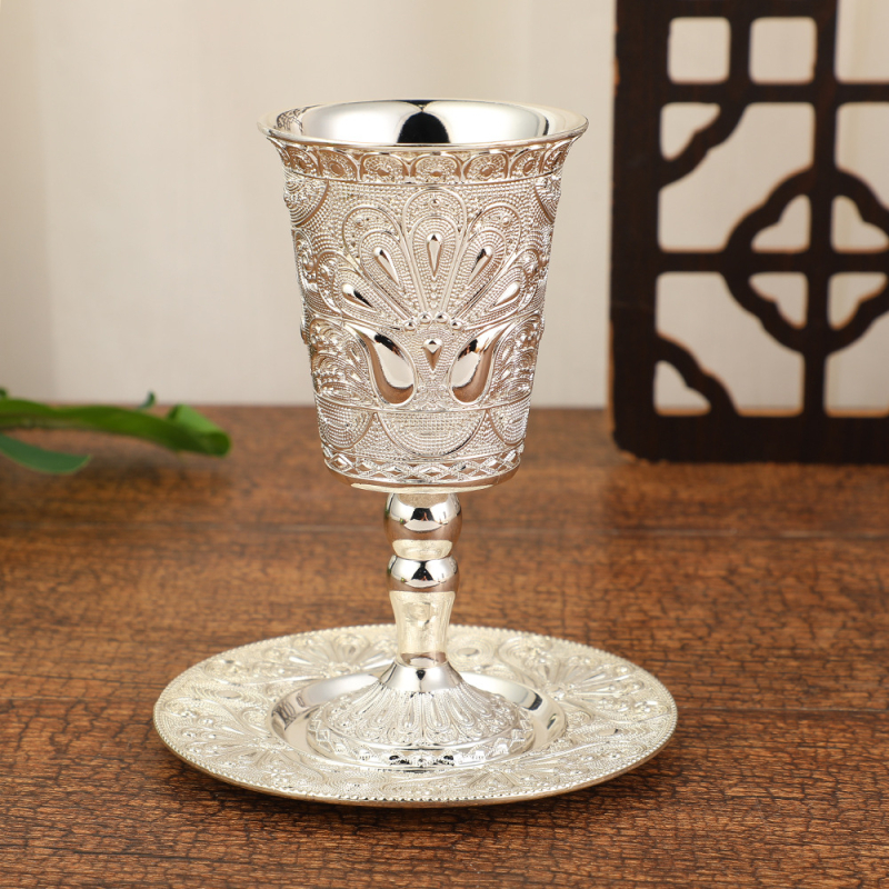 Set za vino s pladnjem za čaše — cinkov legura, lagani luksuzni retro stil, premium kvaliteta, lansiran ljeta 2023