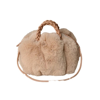 Pliš Crossbody torba, stil oblaka, magnetsko zatvaranje, PU podstava, džep za telefon