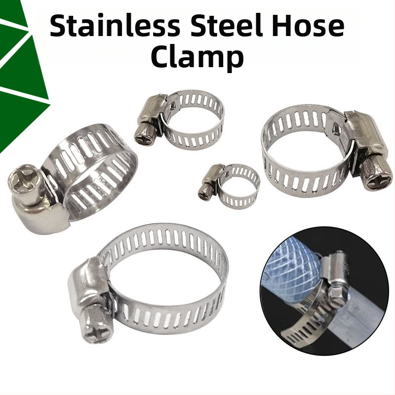 Spona na hadicu z nehrdzavejúcej ocele, americký štýl, plynové pripojenie; Menovitý priemer: podľa obrázka; Upevňovací priemer: podľa obrázka