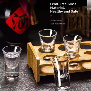 Stakleni set za vino u kineskom stilu – 10-dijelni za kućnu i restoransku upotrebu, s dvostrukim mjernim oznakama i tiskom logotipa