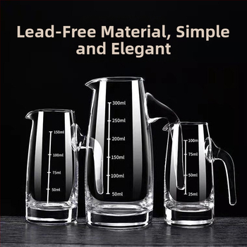 Stakleni set za vino u kineskom stilu – 10-dijelni za kućnu i restoransku upotrebu, s dvostrukim mjernim oznakama i tiskom logotipa