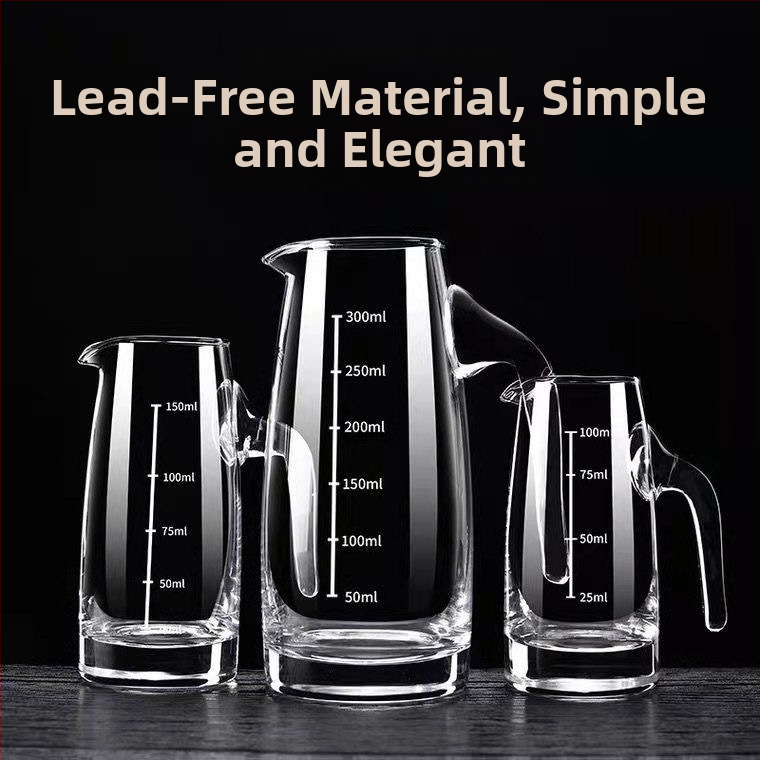 Stakleni set za vino u kineskom stilu – 10-dijelni za kućnu i restoransku upotrebu, s dvostrukim mjernim oznakama i tiskom logotipa