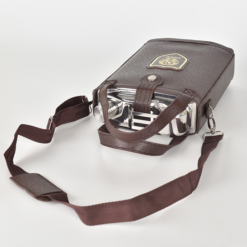 Megvastított 304 rozsdamentes acél boros kanna – hordozható kültéri, retro stílus, könnyű luxus