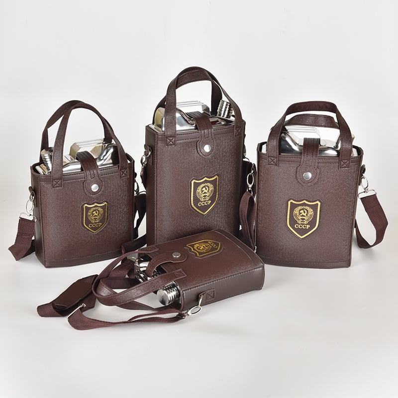 Megvastított 304 rozsdamentes acél boros kanna – hordozható kültéri, retro stílus, könnyű luxus