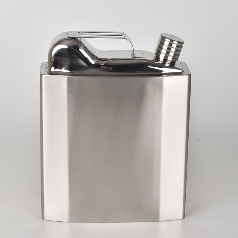 Megvastított 304 rozsdamentes acél boros kanna – hordozható kültéri, retro stílus, könnyű luxus