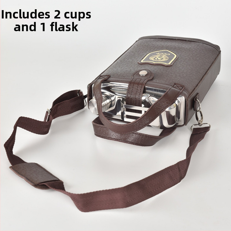 Džbán na víno z hrubšej 304 nerezovej ocele, prenosný pre vonkajšie použitie, retro štýl, ľahký luxus