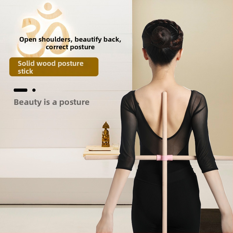 Joga štap za korekciju držanja tijela – cedrovo drvo, model yjr089, marka YuJiaRen, za masažu i oblikovanje tijela