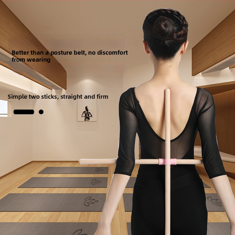 Joga štap za korekciju držanja tijela – cedrovo drvo, model yjr089, marka YuJiaRen, za masažu i oblikovanje tijela