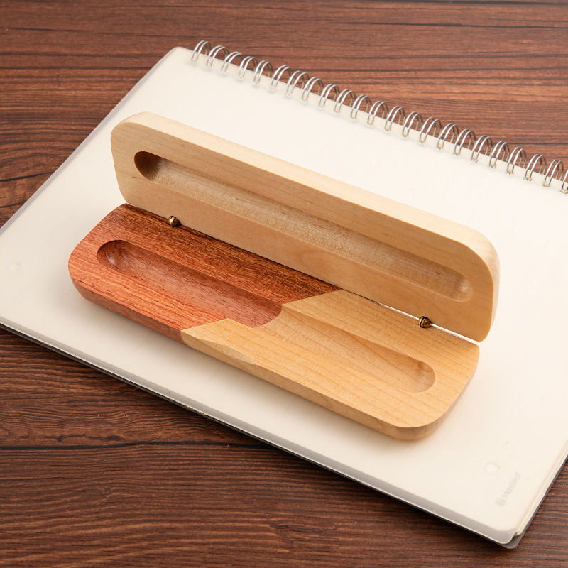 Cutie din bambus pentru stilou, cu gravură și personalizare a logo-ului