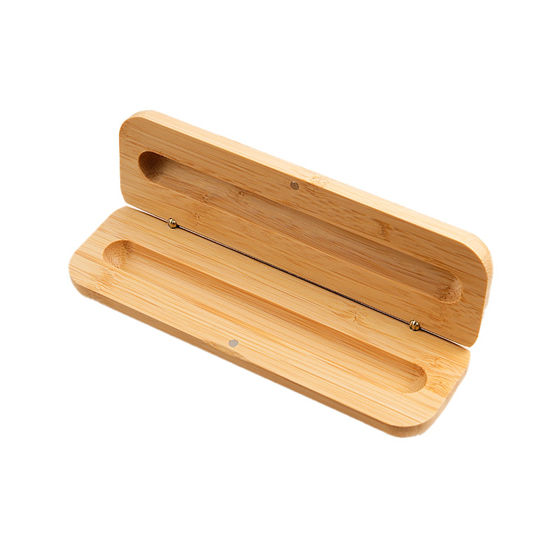 Cutie din bambus pentru stilou, cu gravură și personalizare a logo-ului