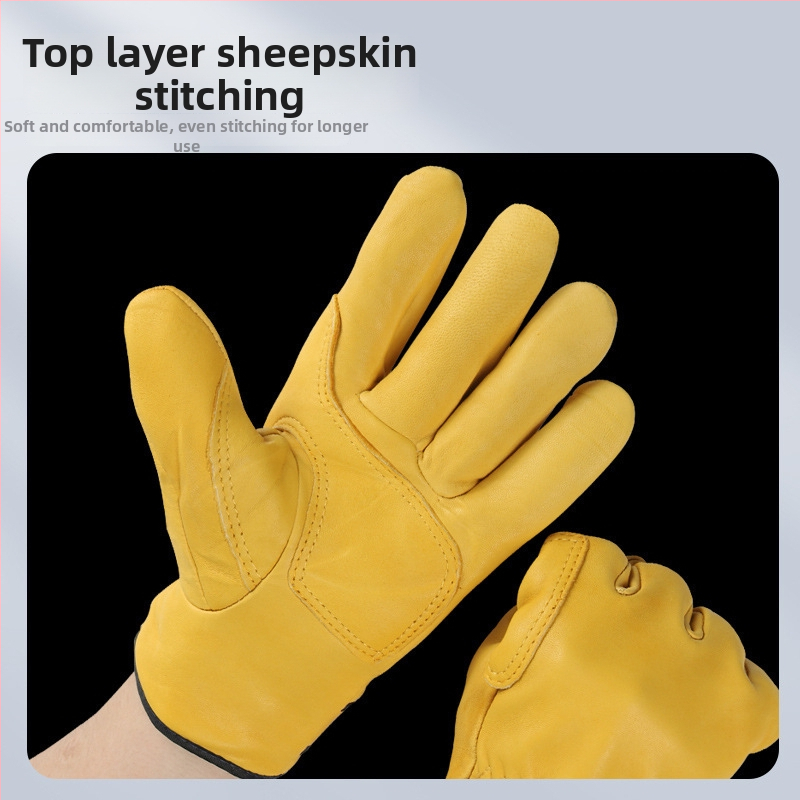 Rukavice na zváranie z ovčej kože, krátky manžet, tepelne izolované a odolné voči opotrebeniu, ochrana rúk pri zváraní (Materiál: Cortical; Rozsah použitia: zváranie; Funkcia: zváracie rukavice)