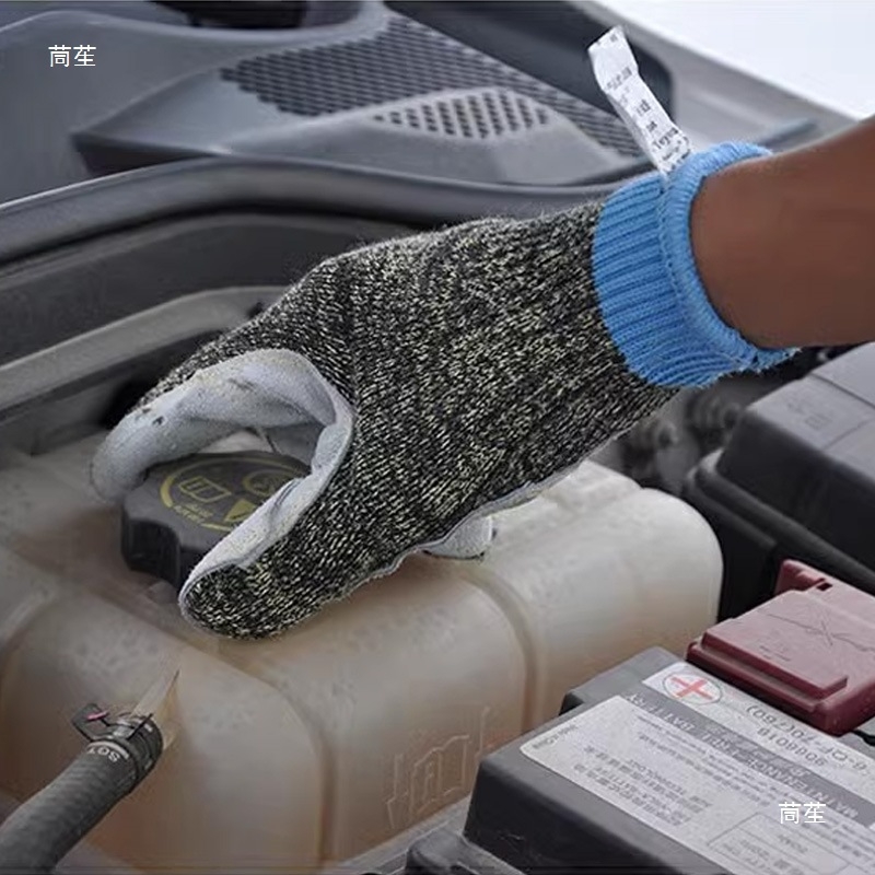 Rukavice od teleće kože s čeličnim žicom – protuklizne, otporne na rezanje, otporne na probijanje, trošenje, zaštita razine 5