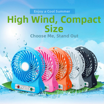 Prenosný USB dobíjateľný tichý stolný ventilátor, PVC materiál, stolný štýl, možnosť prispôsobenia