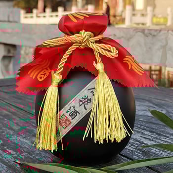 Ősrégi kerámia boros kanna, retro-lux stílus, nyomtatott logóval, első osztályú minőség, egyedi csomagolás, borhoz