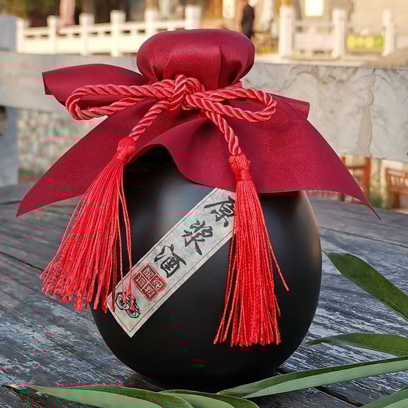 Ősrégi kerámia boros kanna, retro-lux stílus, nyomtatott logóval, első osztályú minőség, egyedi csomagolás, borhoz