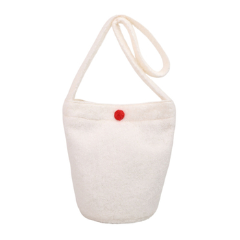 Bucket bag, vunena, gradski minimalistički stil, magnetska kopča, džep sa zipom