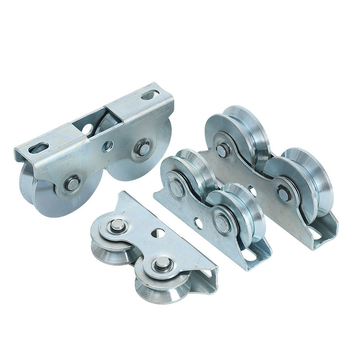 Roată ghid pentru șină porți - Roată dublă conectată, capacitate mare de încărcare, roată din unghi de oțel pentru porți industriale glisante