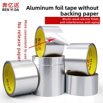 Páska z hliníkovej fólie bez podložky, odolná vysokým teplotám, vodeodolná, určená na vonkajšiu ochranu a obliekanie kovových rúrok