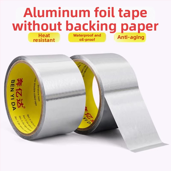 Páska z hliníkovej fólie bez podložky, odolná vysokým teplotám, vodeodolná, určená na vonkajšiu ochranu a obliekanie kovových rúrok