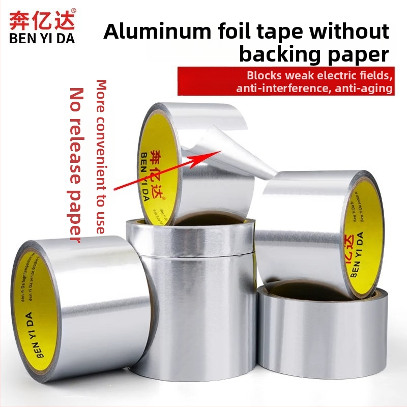 Páska z hliníkovej fólie bez podložky, odolná vysokým teplotám, vodeodolná, určená na vonkajšiu ochranu a obliekanie kovových rúrok