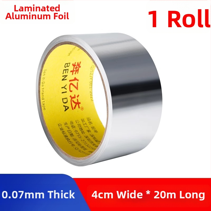 Páska z hliníkovej fólie bez podložky, odolná vysokým teplotám, vodeodolná, určená na vonkajšiu ochranu a obliekanie kovových rúrok