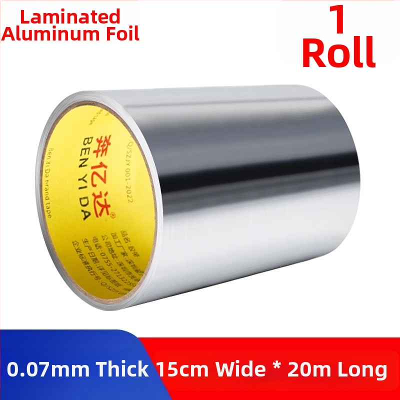 Páska z hliníkovej fólie bez podložky, odolná vysokým teplotám, vodeodolná, určená na vonkajšiu ochranu a obliekanie kovových rúrok