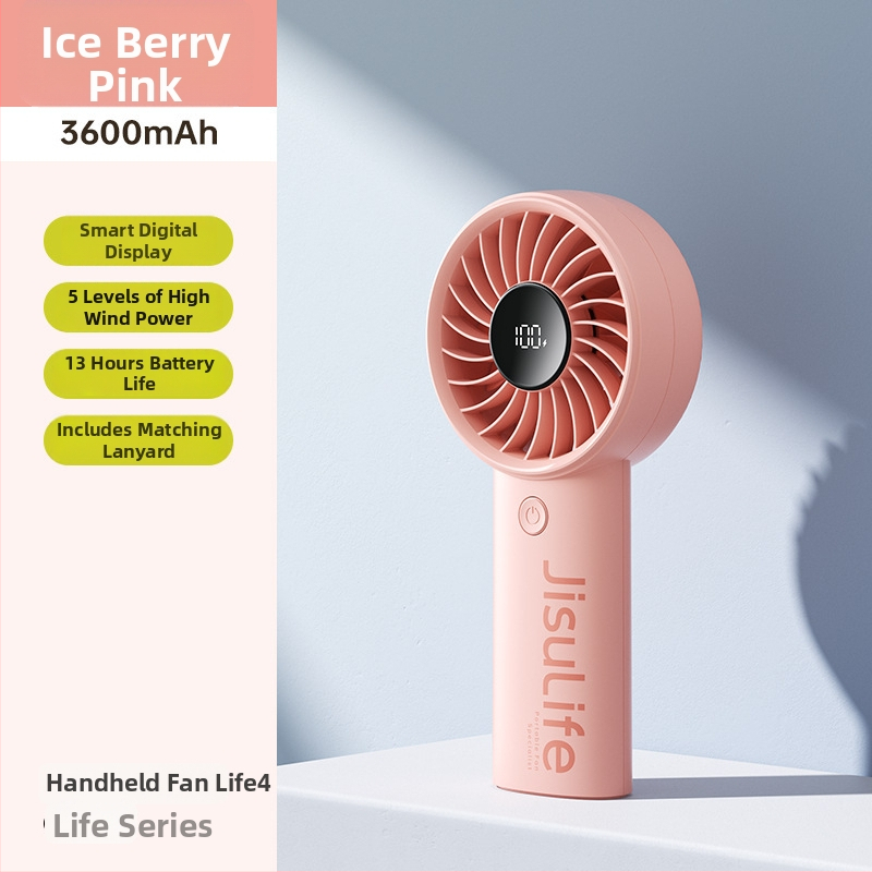 Ručný mini USB ventilátor Life4, z plastu, jednoduchý štýl, prenosný, vhodný pre študentov, cestovanie, služobná cesta, kancelária, internát