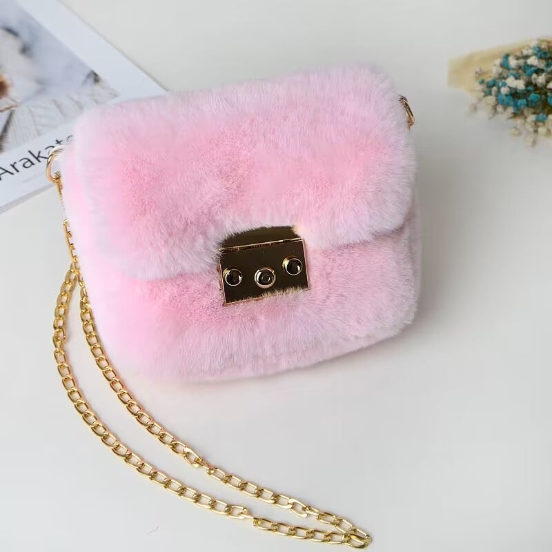 Pliš kvadratna crossbody torba s poklopcem i lancem remenom, unisex, džep za telefon, podstava od sintetičke kože, jesen 2023