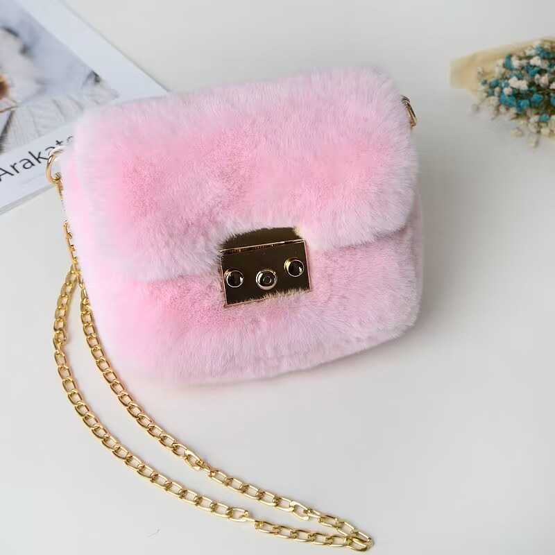 Pliš kvadratna crossbody torba s poklopcem i lancem remenom, unisex, džep za telefon, podstava od sintetičke kože, jesen 2023