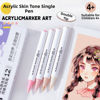 Dvostruki akrilni marker s mekanim i tvrdim vrhovima, vodotopno akrilno mastilo, Kimon Dream