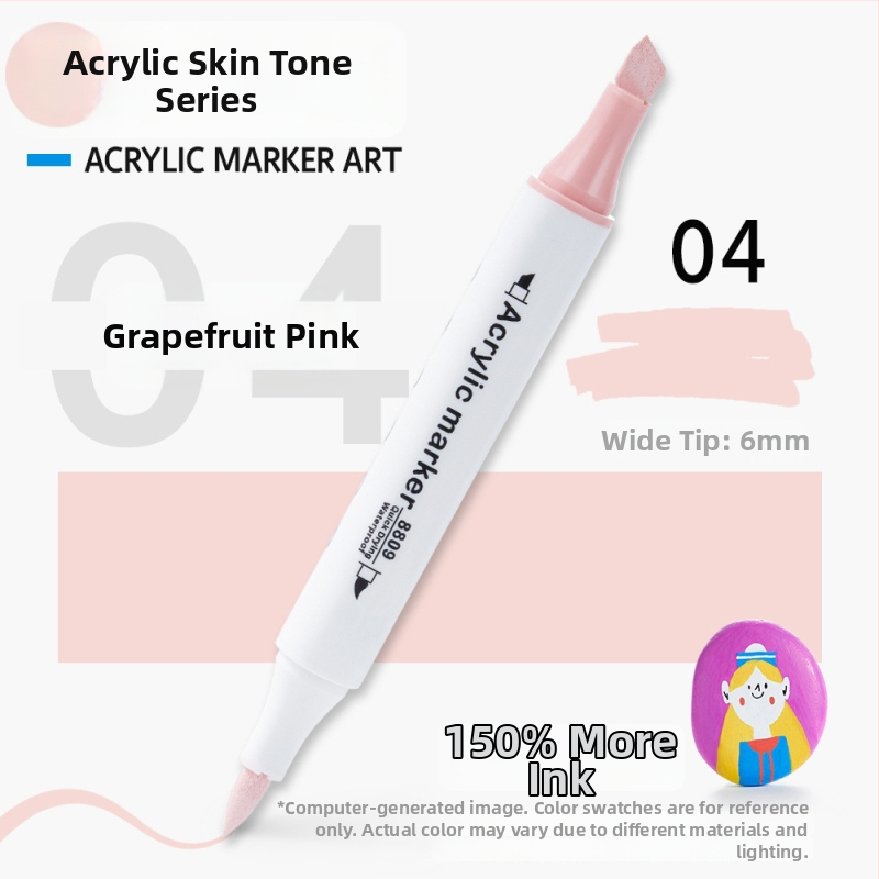 Dvostruki akrilni marker s mekanim i tvrdim vrhovima, vodotopno akrilno mastilo, Kimon Dream