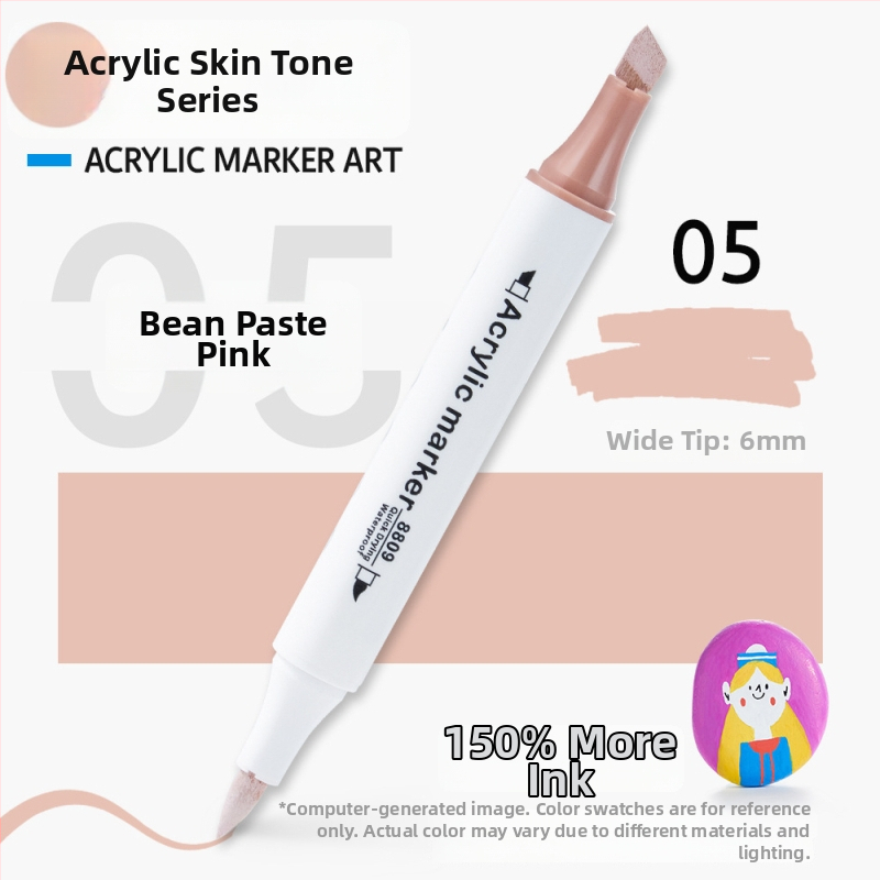 Dvostruki akrilni marker s mekanim i tvrdim vrhovima, vodotopno akrilno mastilo, Kimon Dream