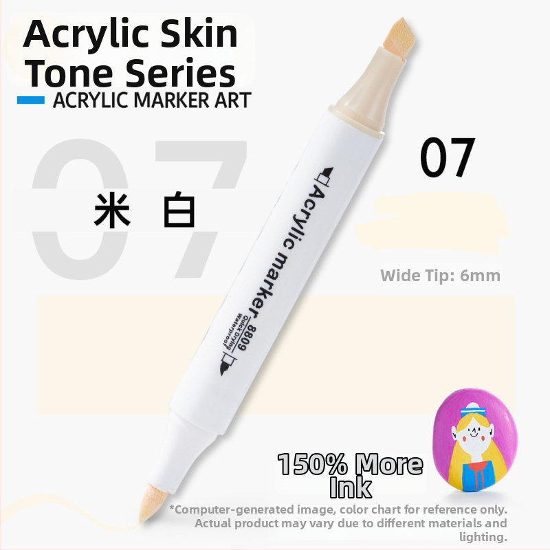 Dvostruki akrilni marker s mekanim i tvrdim vrhovima, vodotopno akrilno mastilo, Kimon Dream