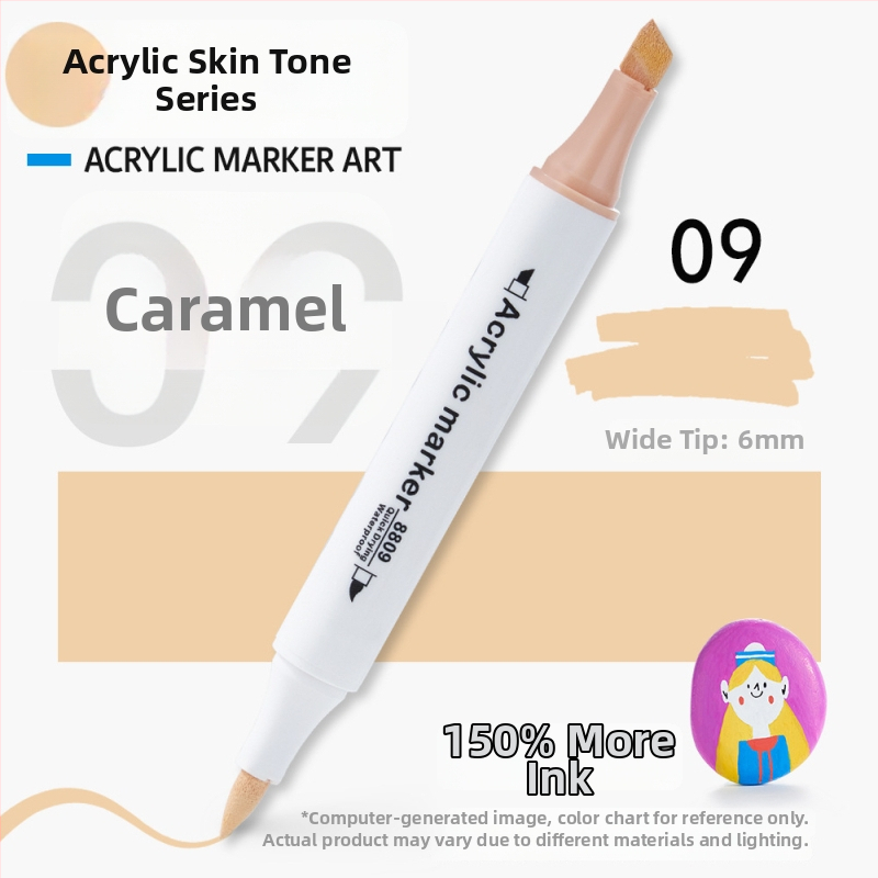 Dvostruki akrilni marker s mekanim i tvrdim vrhovima, vodotopno akrilno mastilo, Kimon Dream