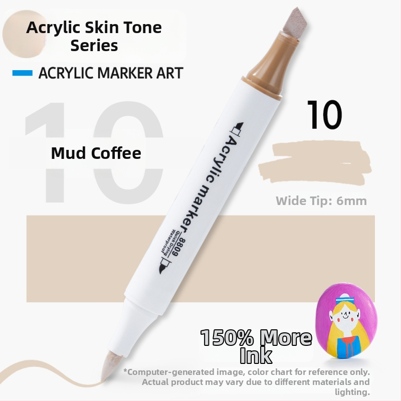 Dvostruki akrilni marker s mekanim i tvrdim vrhovima, vodotopno akrilno mastilo, Kimon Dream