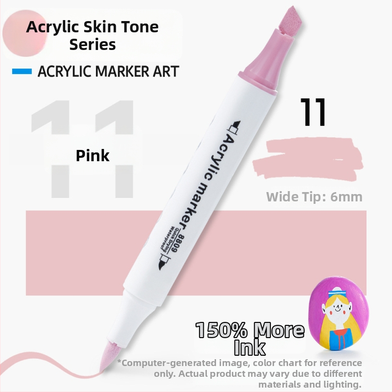 Dvostruki akrilni marker s mekanim i tvrdim vrhovima, vodotopno akrilno mastilo, Kimon Dream