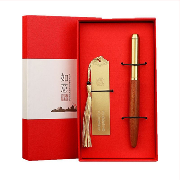 Drvena olovka s knjižnim oznakom u poklon kutiji, korporativni dar s prilagodljivim logotipom