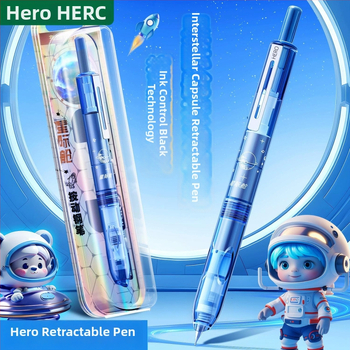 Hero Star svemirsko pero za učenike trećeg razreda — zamjenjivi spremnik tinte, fini EF vrh, 0,38 mm