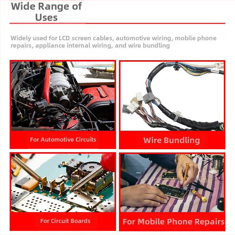 Biela páska z octovej kyseliny z textílie pre vysokotepelnú izoláciu na opravu LCD, s uvoľňovacím papierom; hrúbka 0.2 mm; teplotná odolnosť: dlhodobá 100°C, krátkodobá 180°C; substrát: tkanina acetát; jadro: papierová trubica; pôvod Dongguan
