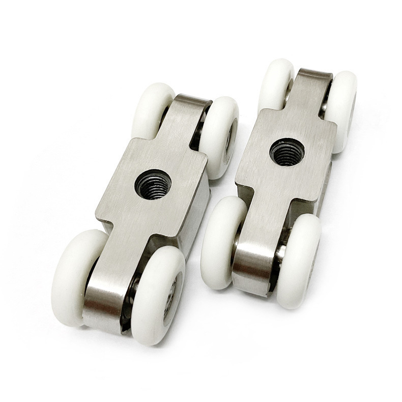 Roată suspendată din oțel inoxidabil pentru ușă glisantă interioară (Material: Oțel inoxidabil; Model: Roată pentru ușă glisantă din oțel inoxidabil; Domeniu de utilizare: Uși și ferestre; Stil: Modern minimalist; Proces: Personalizare de probă)