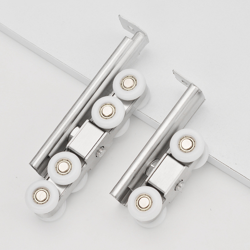 Roată suspendată din oțel inoxidabil pentru ușă glisantă interioară (Material: Oțel inoxidabil; Model: Roată pentru ușă glisantă din oțel inoxidabil; Domeniu de utilizare: Uși și ferestre; Stil: Modern minimalist; Proces: Personalizare de probă)