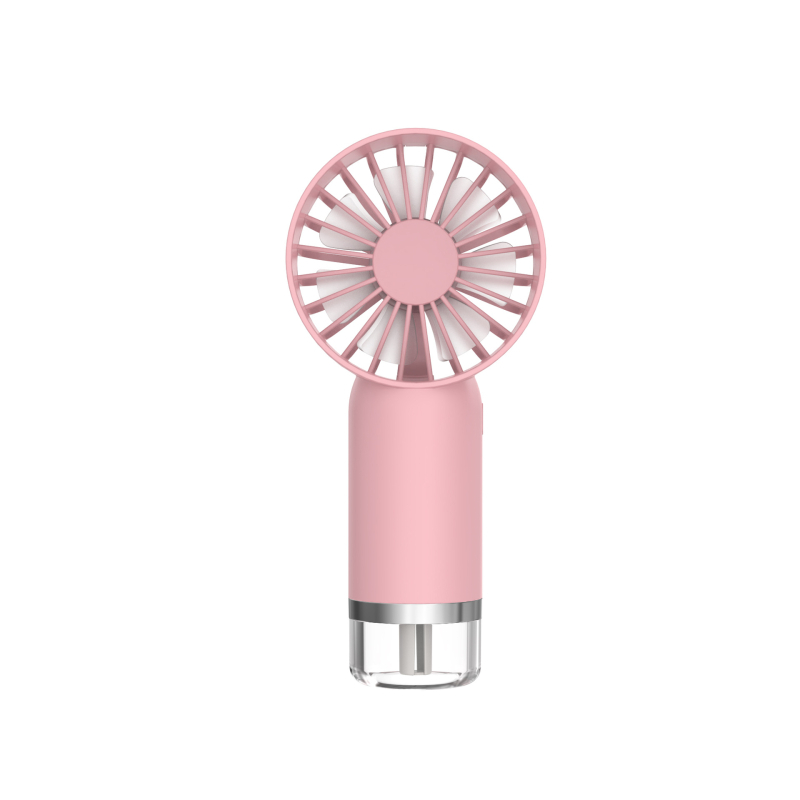 USB mini ručni ventilator s raspršivačem za hlađenje i ovlaživanje, 3 brzine, ugrađena baterija 500–800 mAh, tih do 36 dB